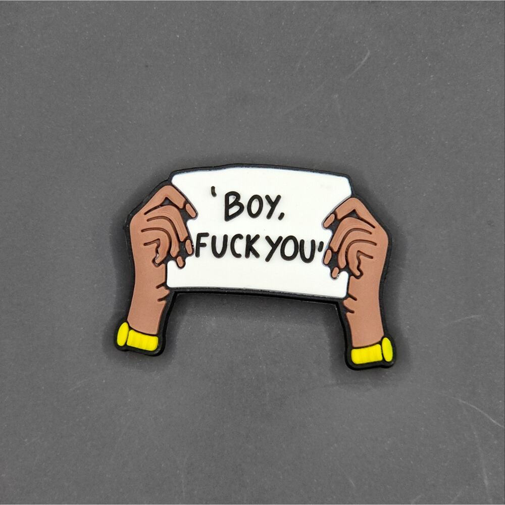(5/$15) Boy F' You Croc Charm